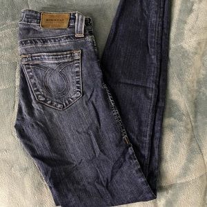Big star dark wash skinny jeans